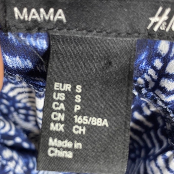 H&M Mama Abstract Maternity Dress in Blue Size Small - Picture 5 of 6